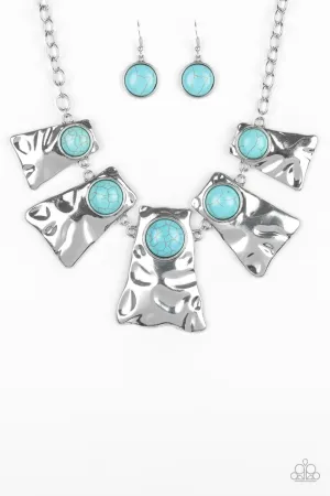 Paparazzi Cougar - Blue Necklace