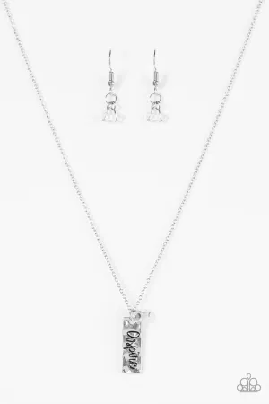 Paparazzi Necklace ~ Aspire - White