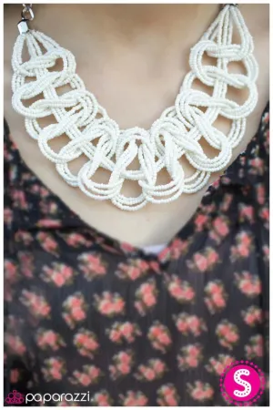 Paparazzi Necklace ~ BRAID New Girl - White