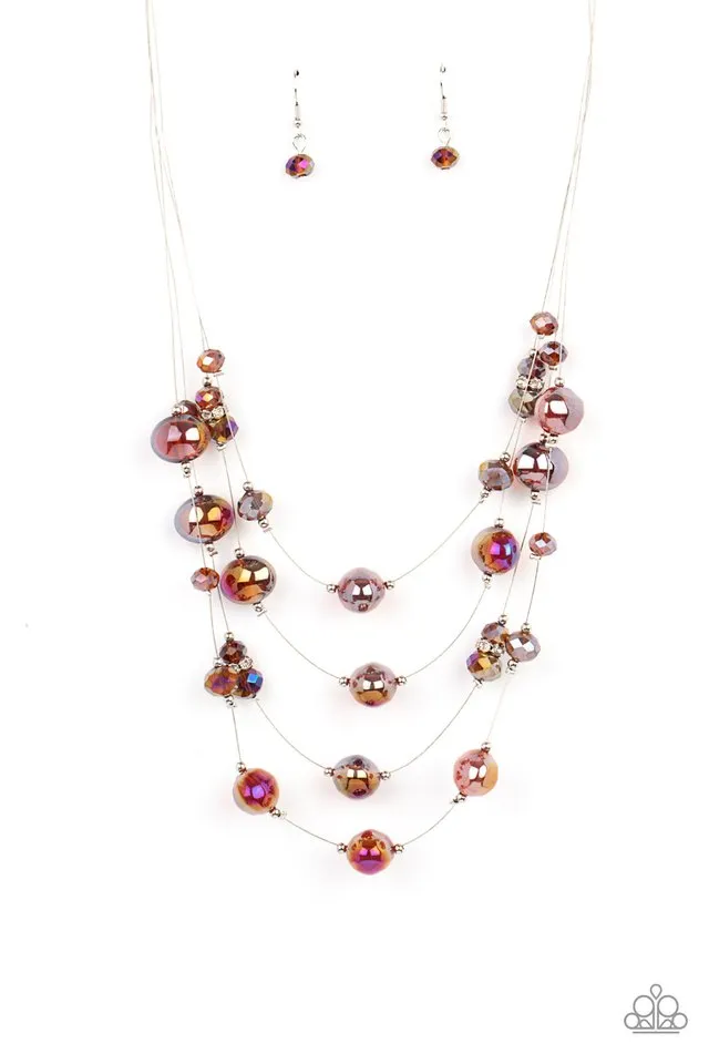 Paparazzi Necklace ~ Cosmic Real Estate - Brown