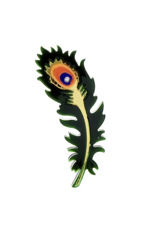 Peacock Feather Brooch