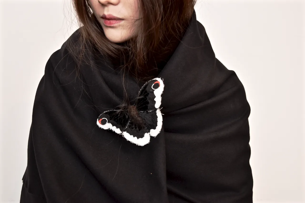 Promethea Silkmoth Brooch Created in Collaboration with Nuit Clothing Atelier