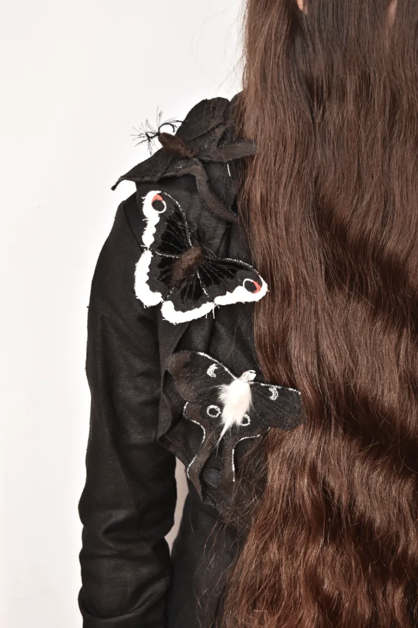 Promethea Silkmoth Brooch Created in Collaboration with Nuit Clothing Atelier