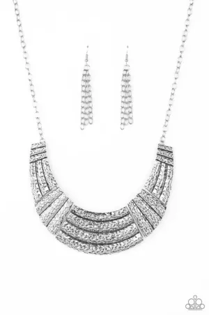 Ready To Pounce Silver Necklace - Paparazzi Accessories