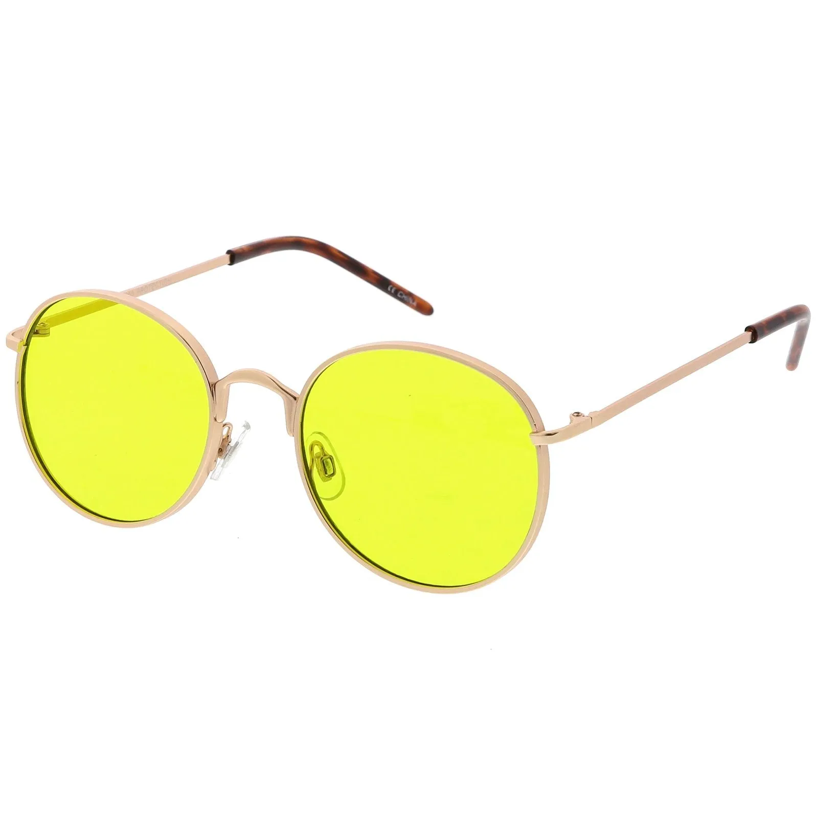 Retro Fashion Round Color Tone Colors Flat Lens Sunglasses C437