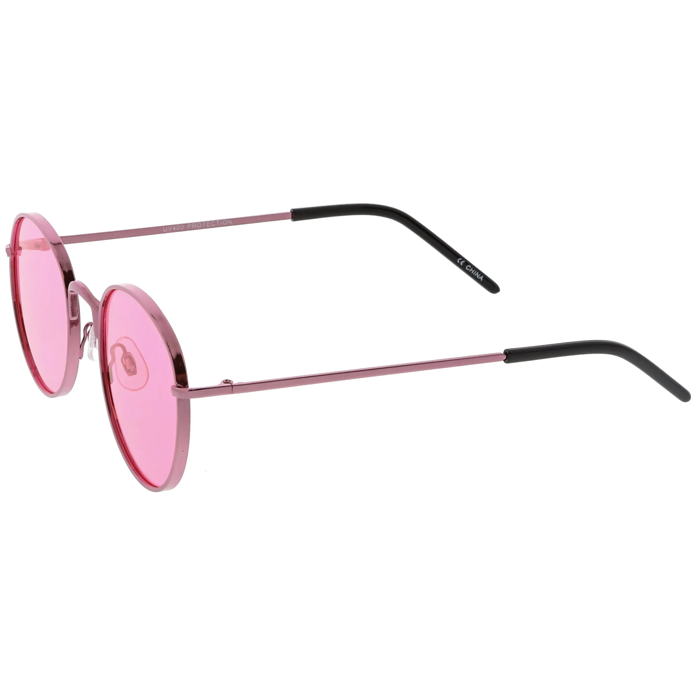 Retro Fashion Round Color Tone Colors Flat Lens Sunglasses C437