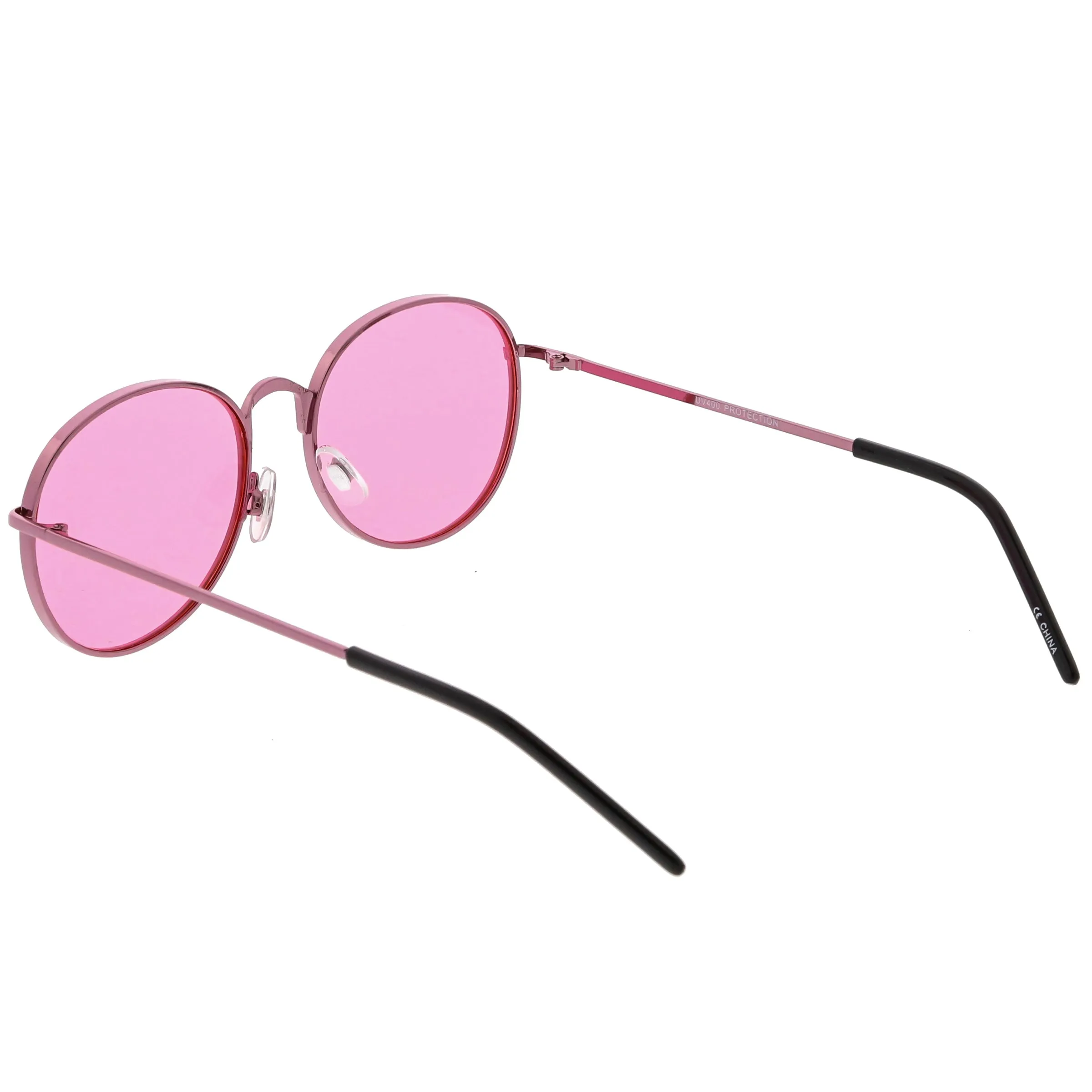 Retro Fashion Round Color Tone Colors Flat Lens Sunglasses C437