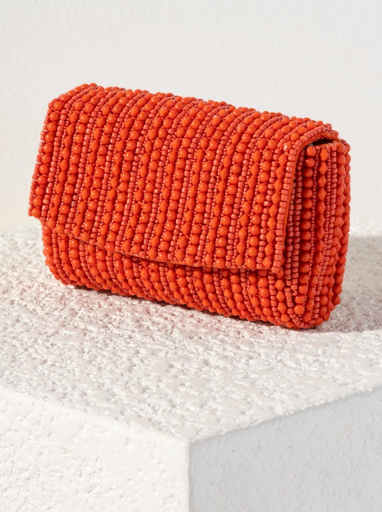 Shiraleah Danny Beaded Clutch, Orange - FINAL SALE ONLY