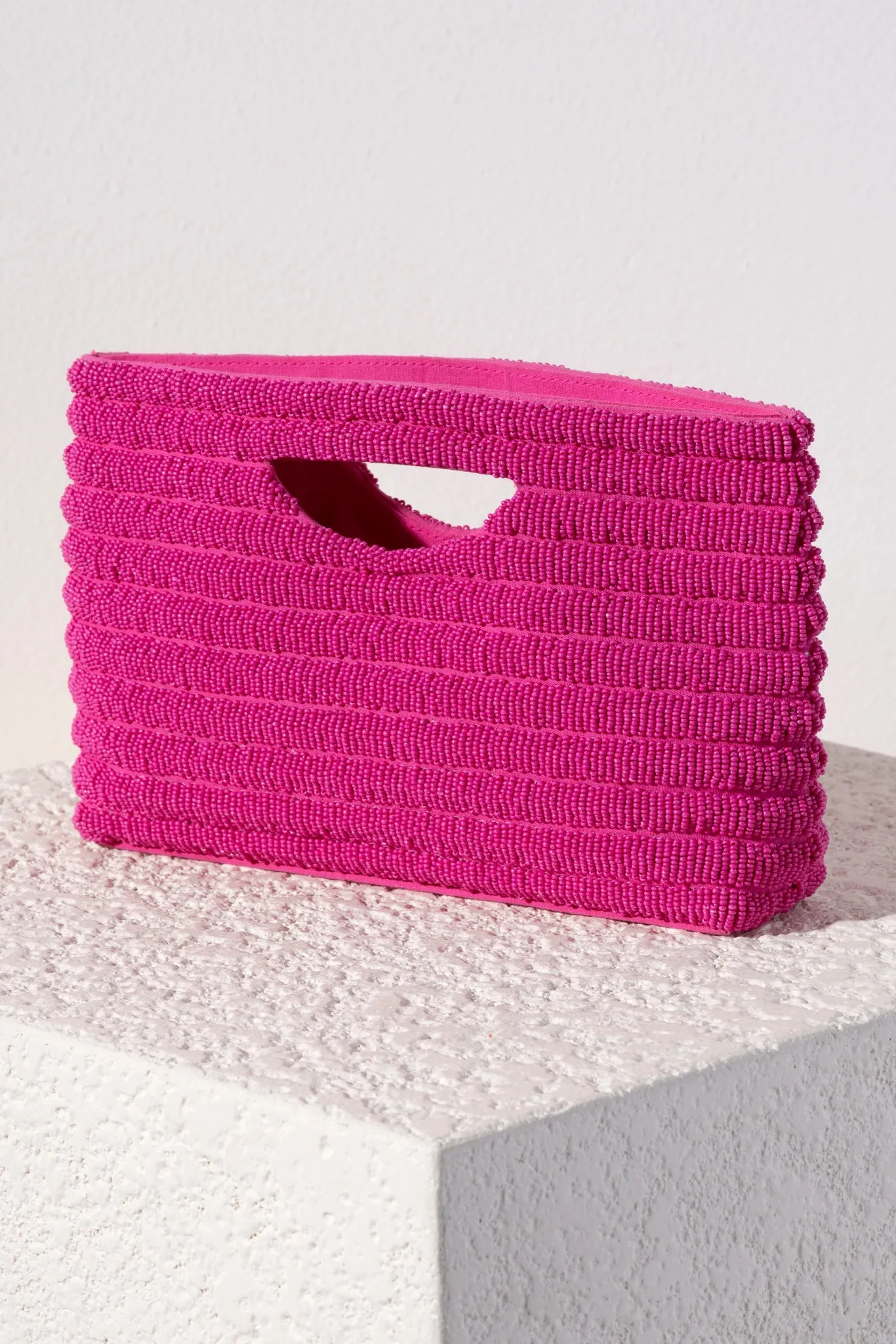 Shiraleah Josie Beaded Clutch, Pink - FINAL SALE ONLY