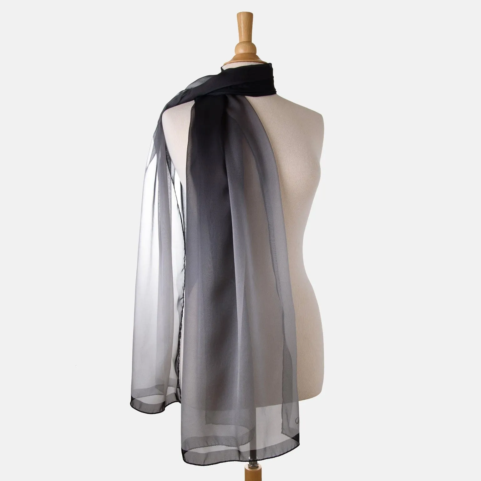 Sophia - Silk Scarf/Shawl - Smoke