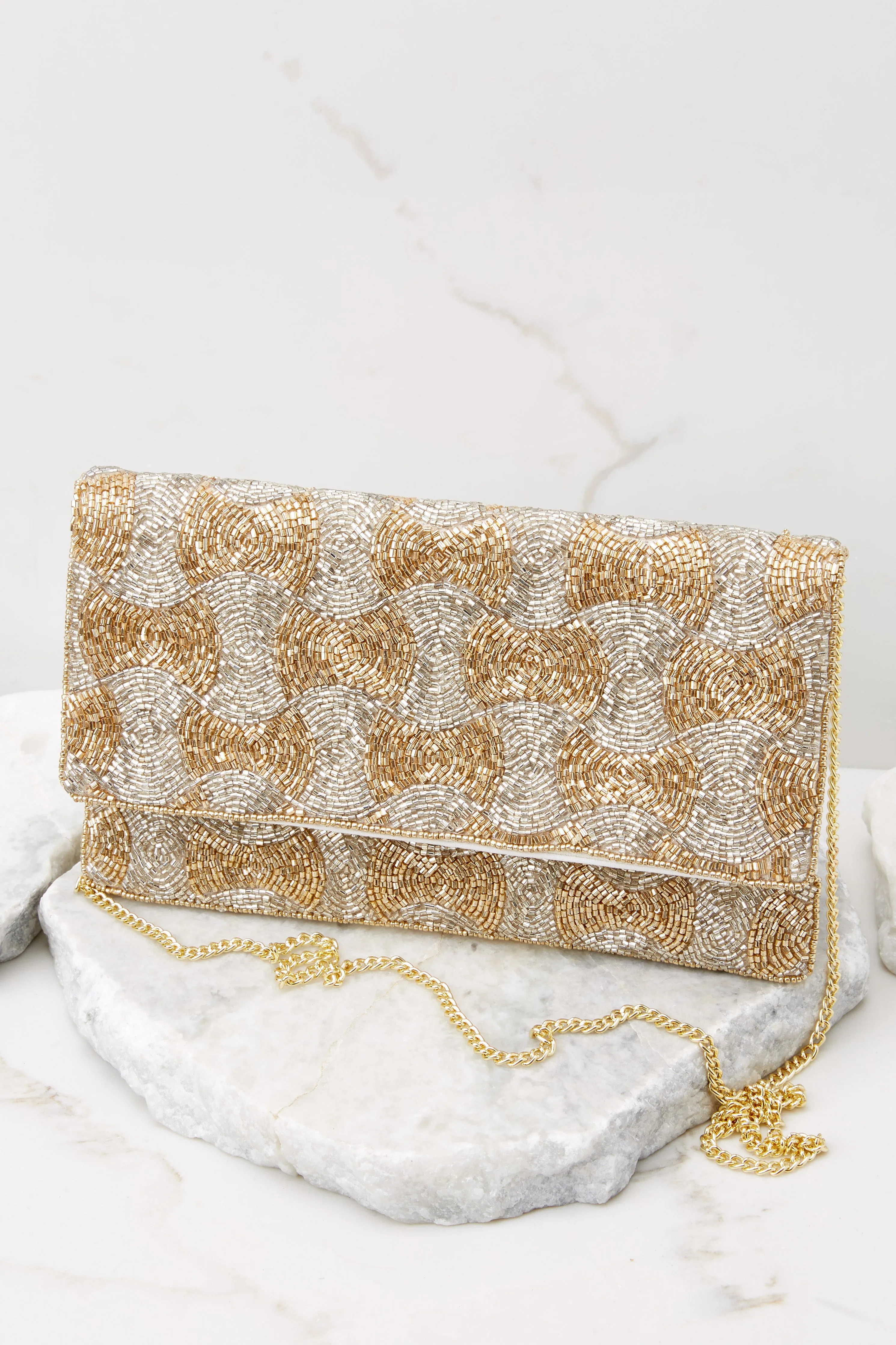 Subtle Style Gold Multi Clutch