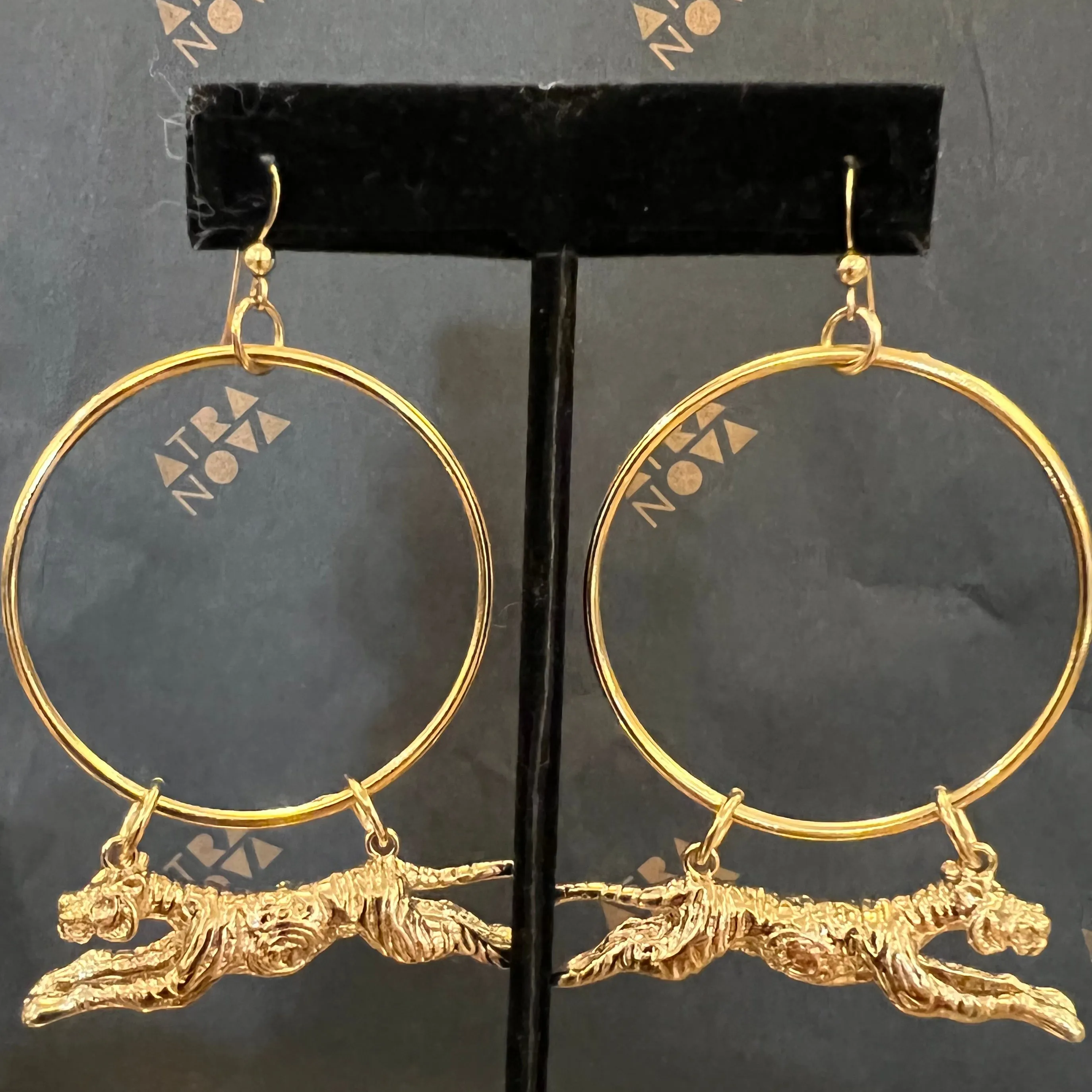 Tiger Hoops Earrings