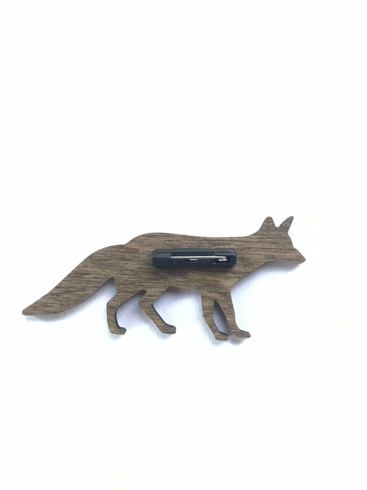 Vulpecula pin,  Fox Constellation Brooch,  Fox wooden Pin, Starry Fox